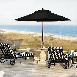 transat, en, fer, forge, chaise, longue