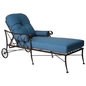 transat, en, fer, forge, chaise, longue
