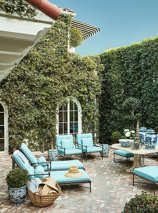 transat, en, fer, forge, chaise, longue